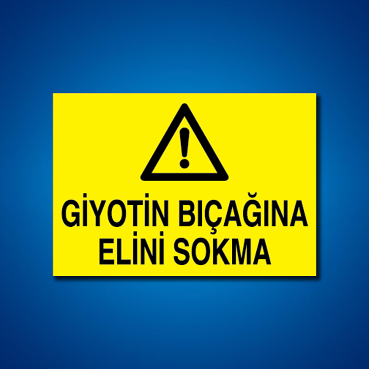 Pres-Giyotin-Makas İş Güvenliği Etiketleri