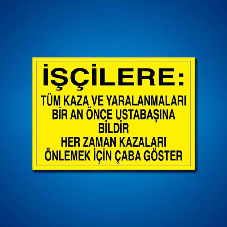 İş Kazası İş Güvenliği Etiketleri