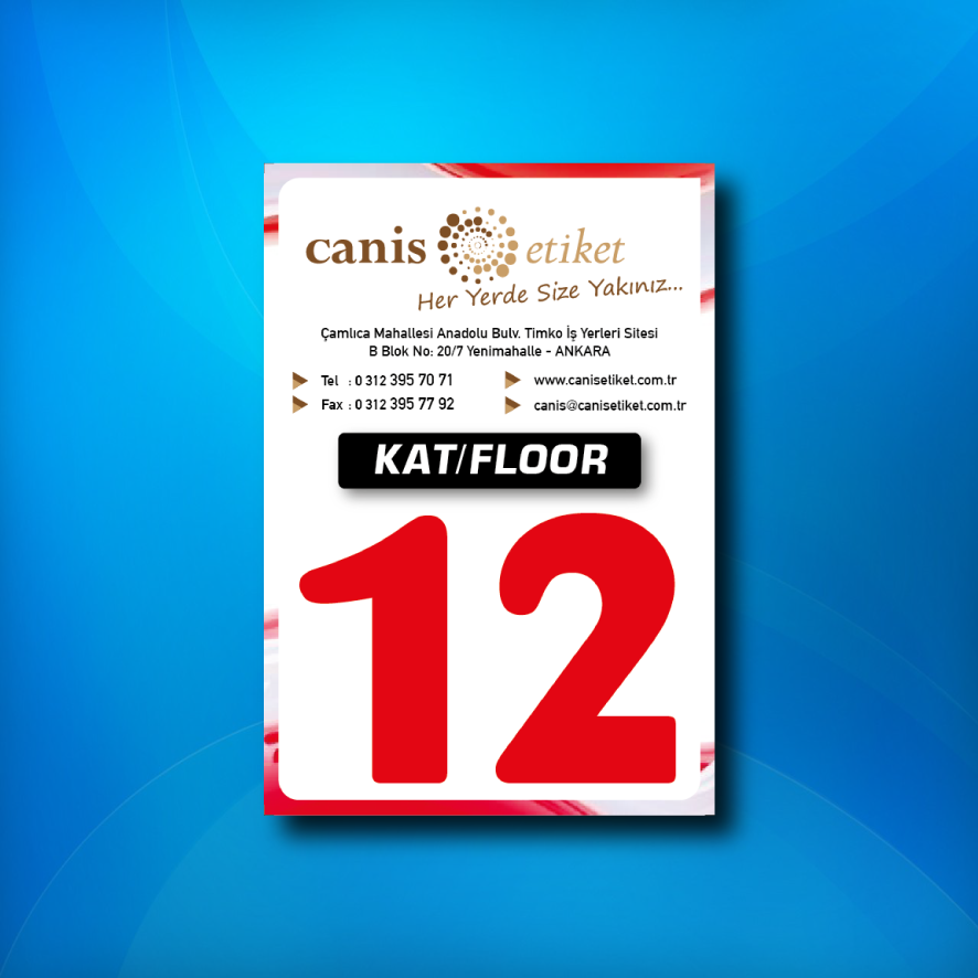 Asansör Kat Etiketi