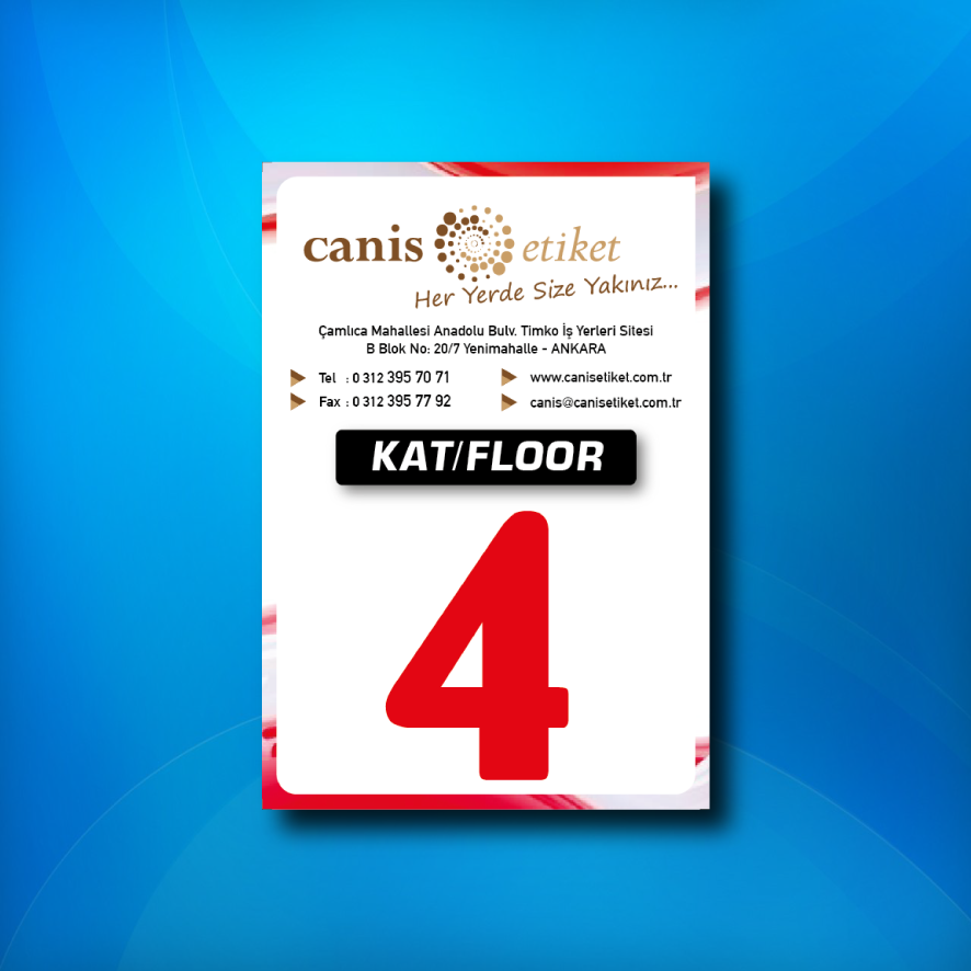 Asansör Kat Etiketi