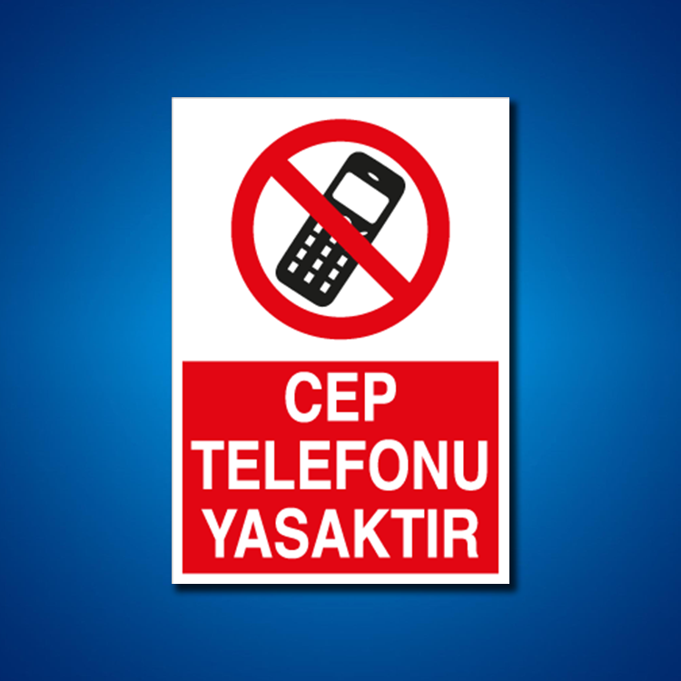 Cep Telefonu Ve Kamera İş Güvenliği Etiketi