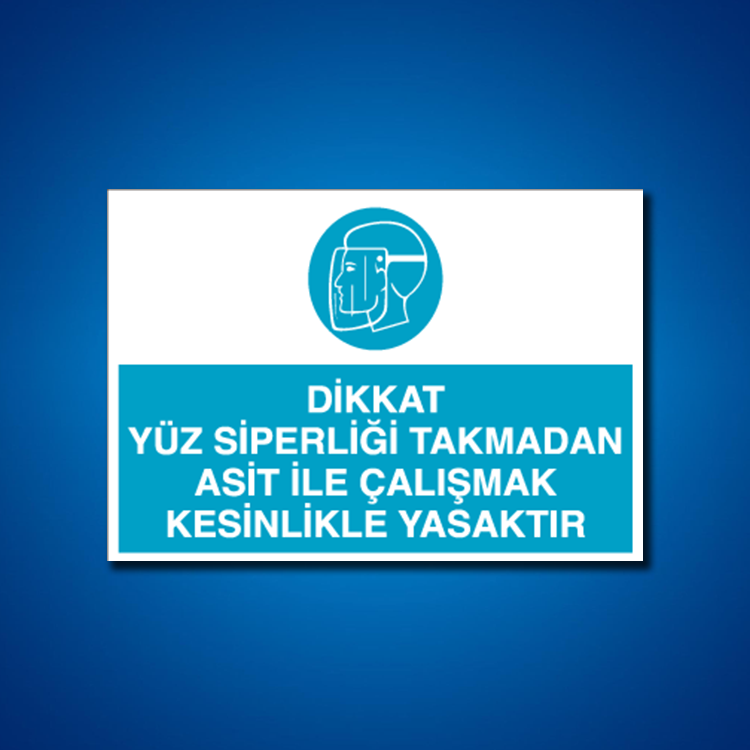Yüz Koruma İş Güvenliği Etiketleri