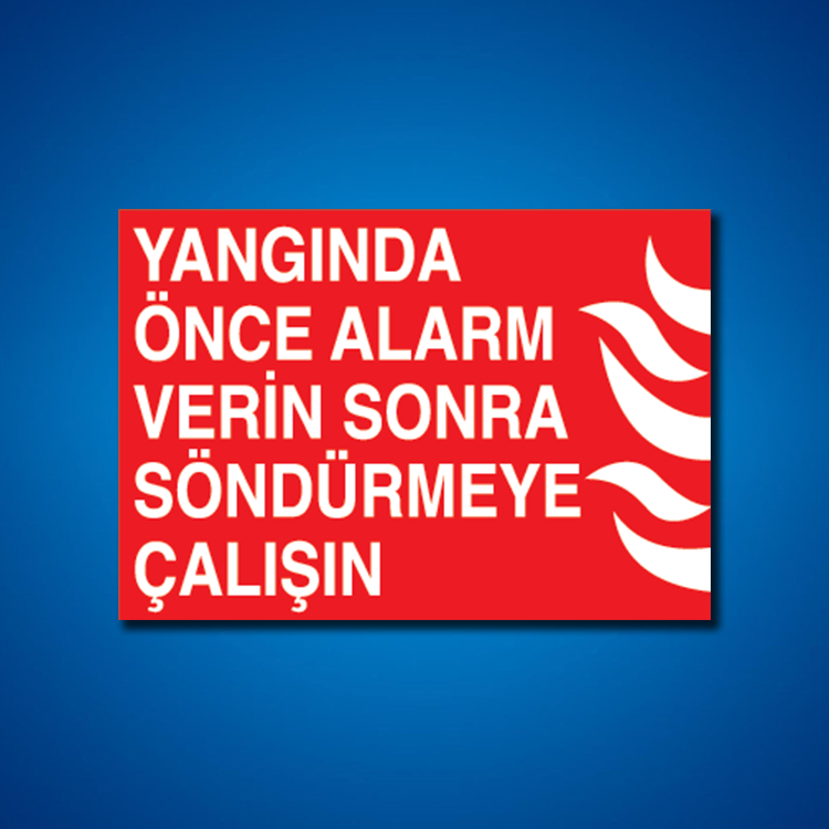 Yangınla Mücadele İş Güvenliği Etiketleri