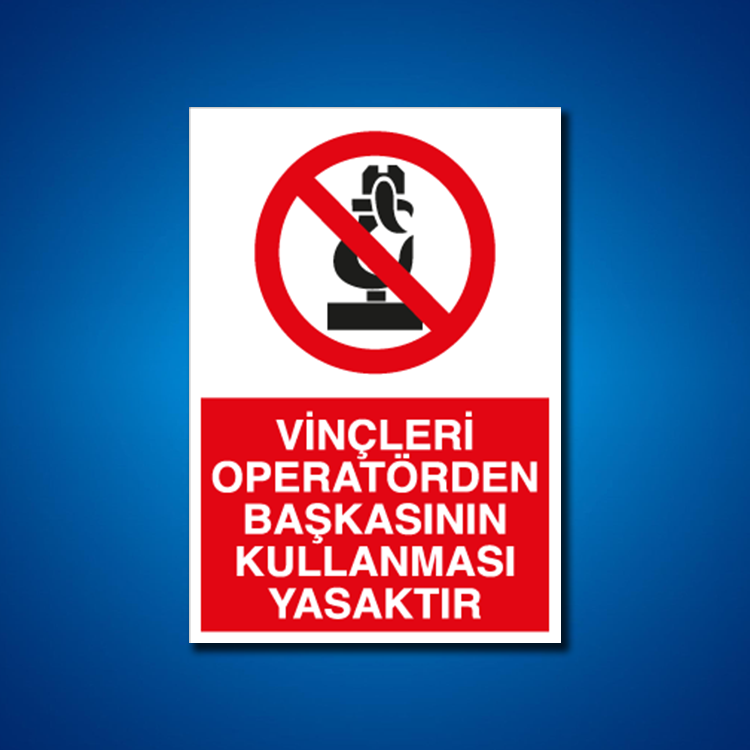 Vinç İş Güvenliği Etiketleri