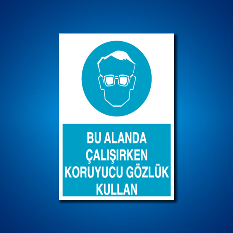 Göz Koruma İş Güvenliği Etiketleri