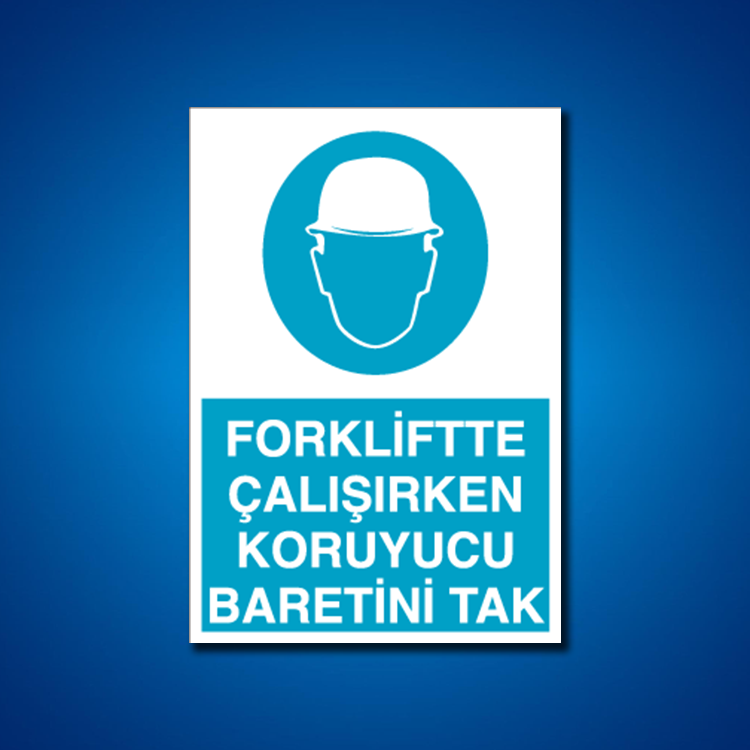 Kafa Koruma Baret İş Güvenliği Etiketleri