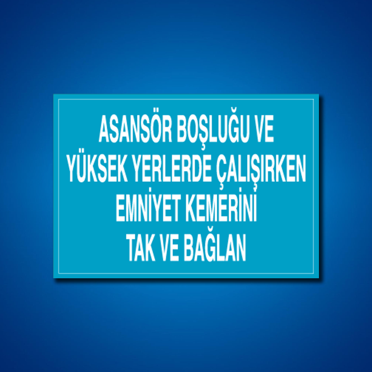 Emniyet Kemeri İş Güvenliği Etiketleri