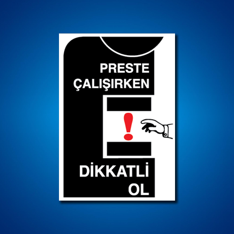 Pres-Giyotin-Makas İş Güvenliği Etiketleri