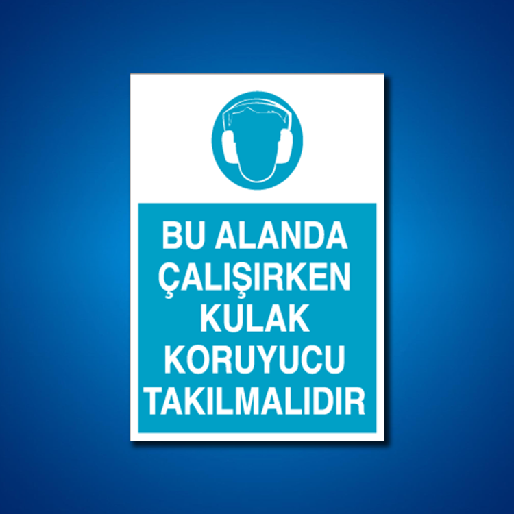 Kulak Koruma İş Güvenliği Etiketleri