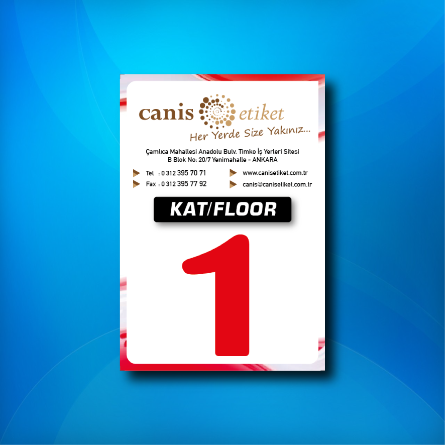 Asansör Kat Etiketi