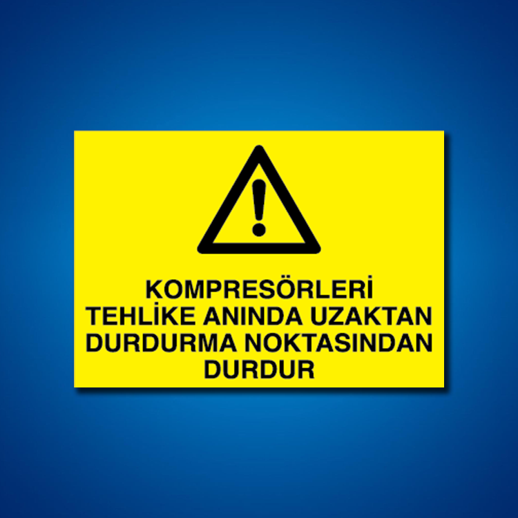 Kompressör İş Güvenliği Etiketleri