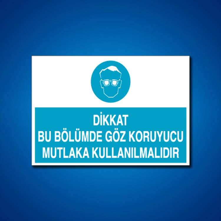 Göz Koruma İş Güvenliği Etiketleri