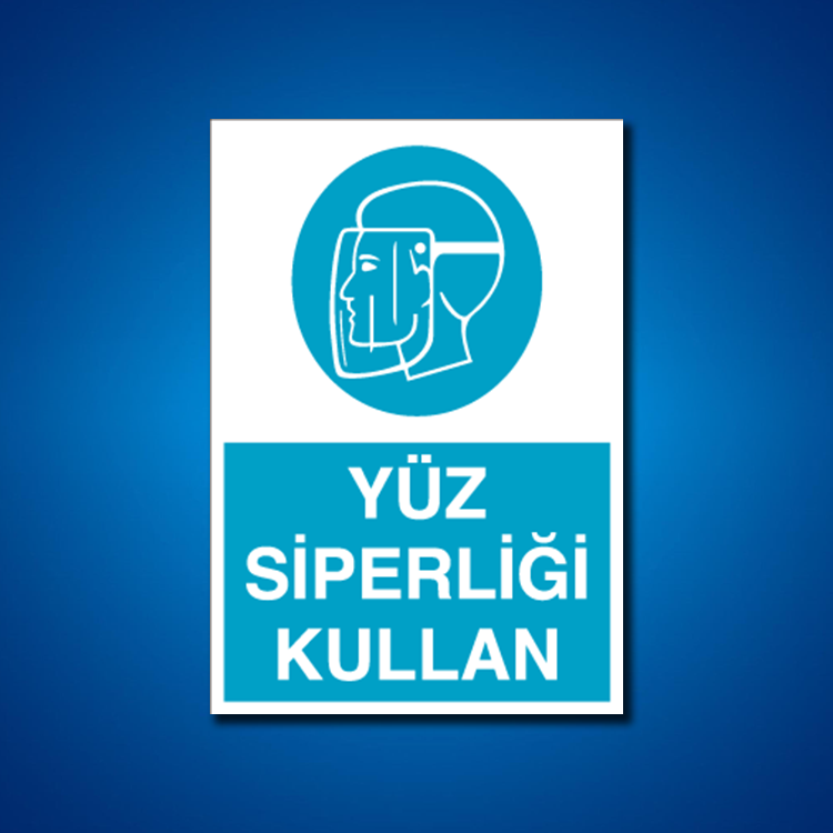 Yüz Koruma İş Güvenliği Etiketleri
