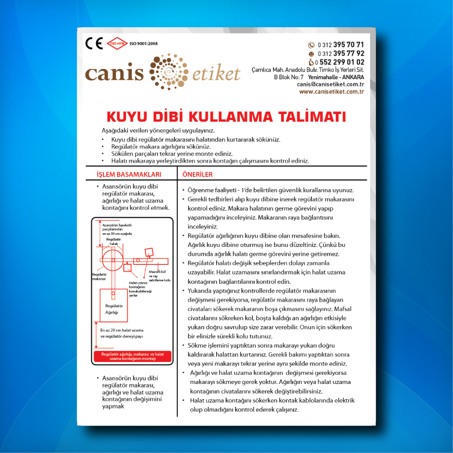 Asansör Risk Analizi Etiketi