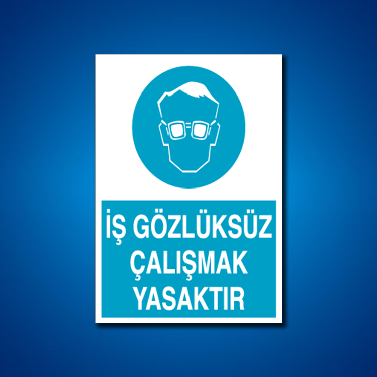 Göz Koruma İş Güvenliği Etiketleri
