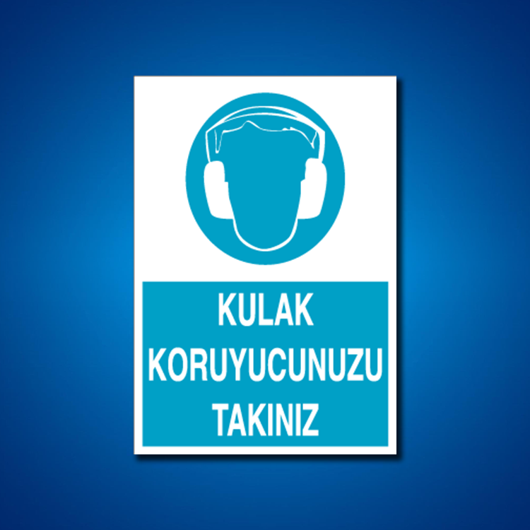 Kulak Koruma İş Güvenliği Etiketleri