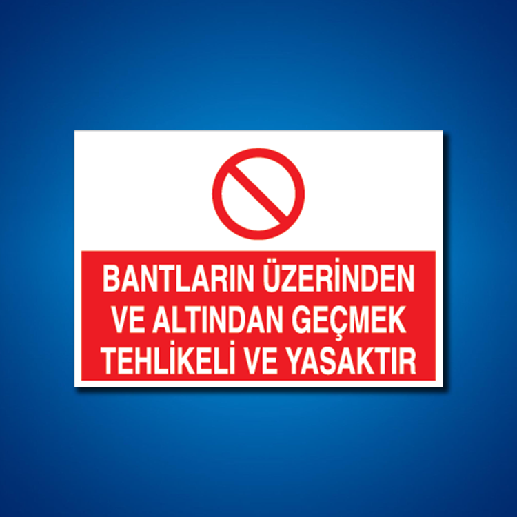 Konveyör-Bant-Konkasör İş Güvenliği Etiketleri