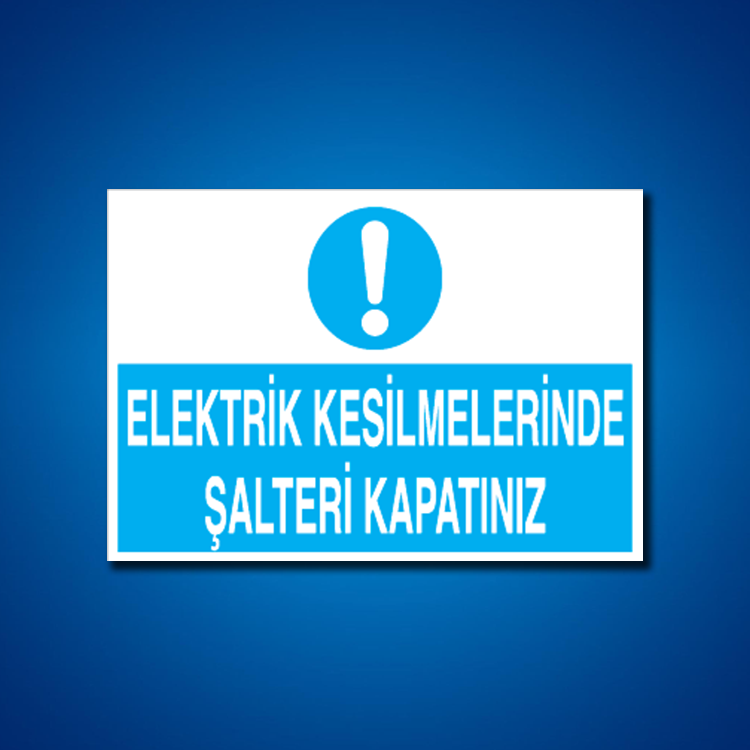 Şalter İş Güvenliği Etiketleri