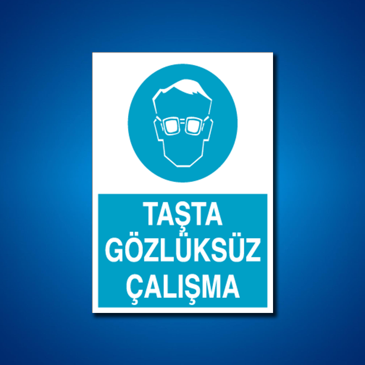 Göz Koruma İş Güvenliği Etiketleri