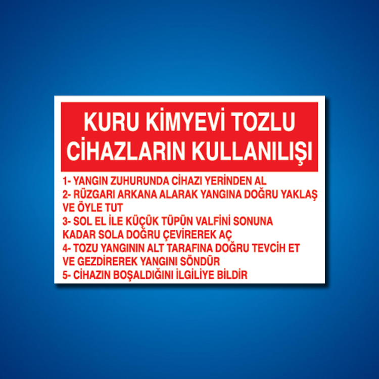Yangınla Mücadele İş Güvenliği Etiketleri