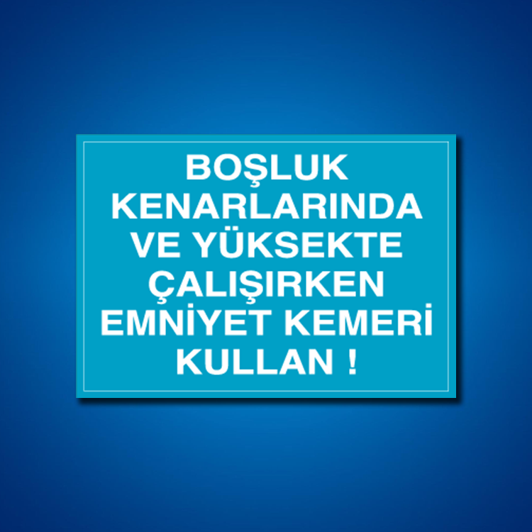 Emniyet Kemeri İş Güvenliği Etiketleri