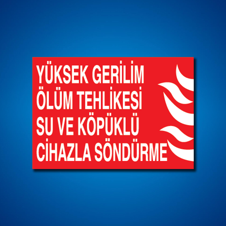 Yangınla Mücadele İş Güvenliği Etiketleri