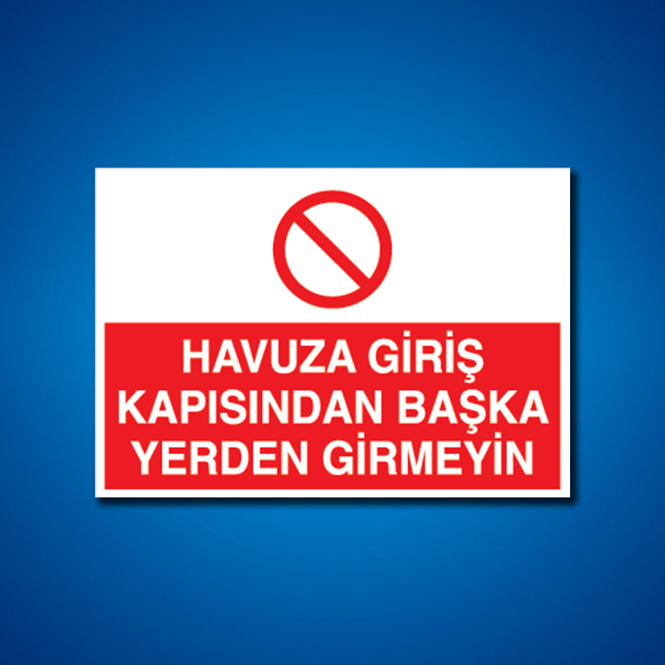 Havuz-Yüzme İş Güvenliği Etiketleri