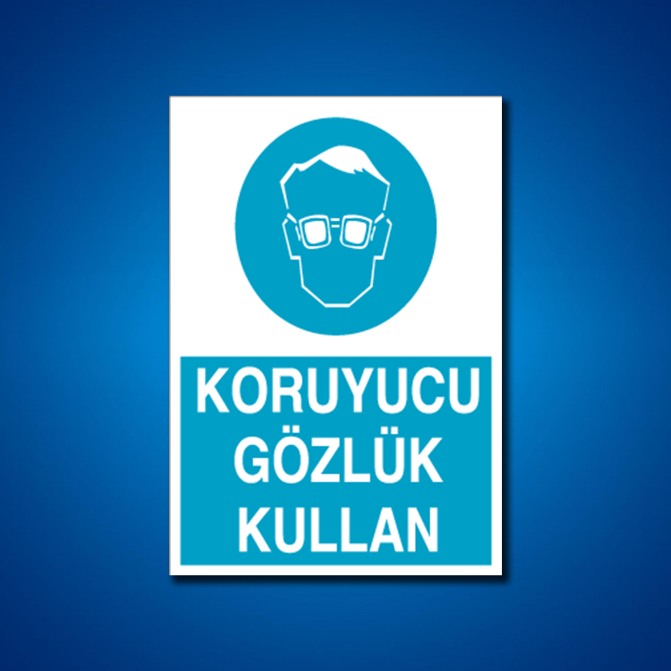 Göz Koruma İş Güvenliği Etiketleri