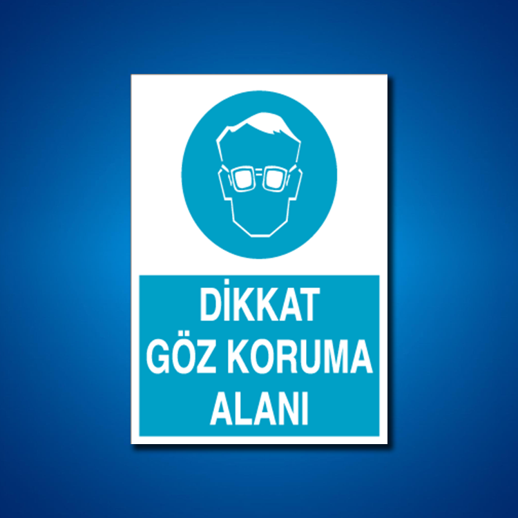 Göz Koruma İş Güvenliği Etiketleri