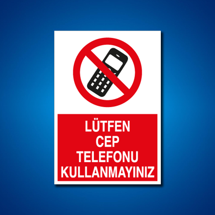 Cep Telefonu Ve Kamera İş Güvenliği Etiketi