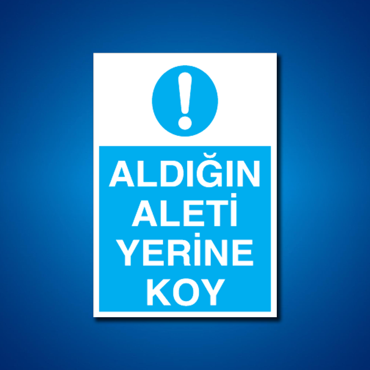 Alet-Tezgah-Malzeme Etiketleri