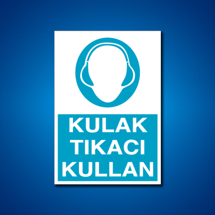 Kulak Koruma İş Güvenliği Etiketleri