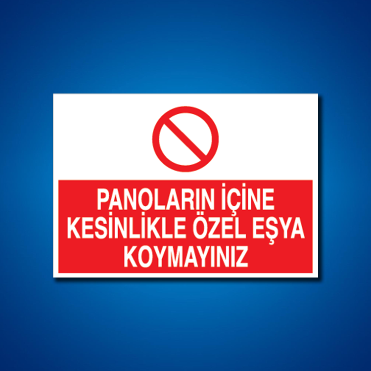 Pano İş Güvenliği Etiketleri