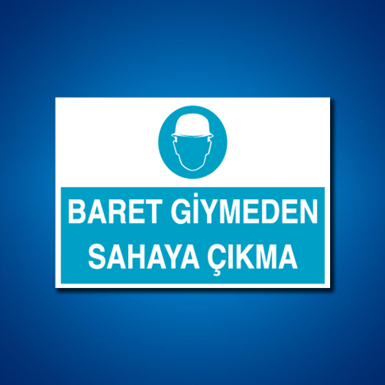 Kafa Koruma Baret İş Güvenliği Etiketleri