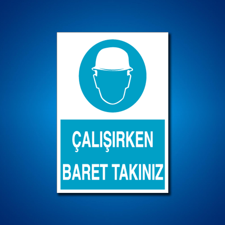 Kafa Koruma Baret İş Güvenliği Etiketleri