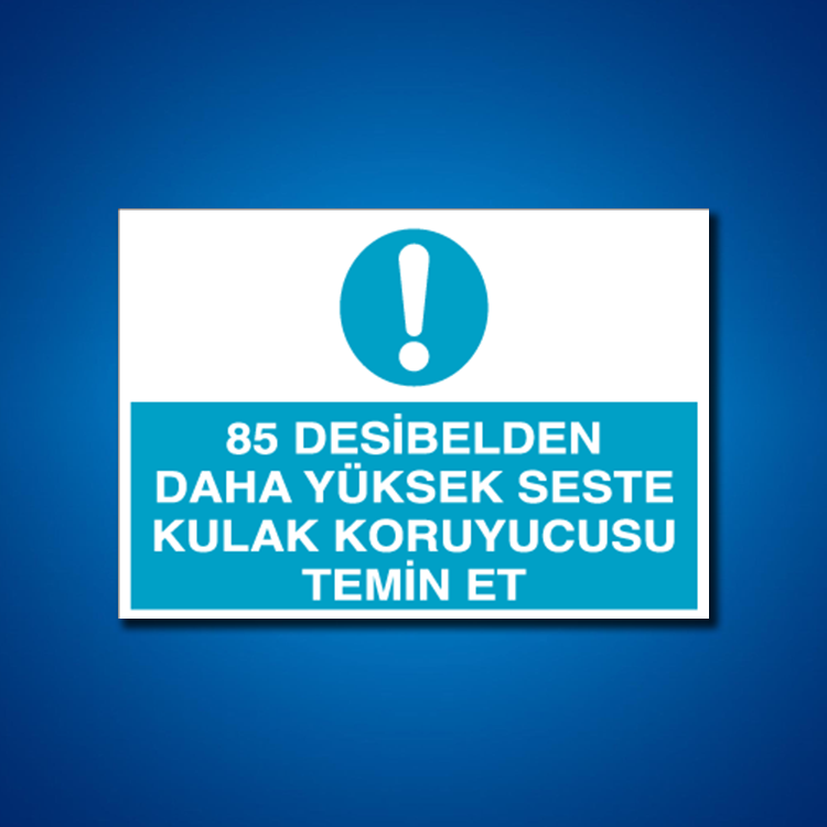 Kulak Koruma İş Güvenliği Etiketleri