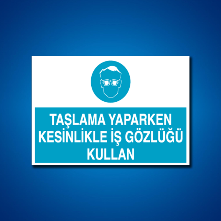 Göz Koruma İş Güvenliği Etiketleri