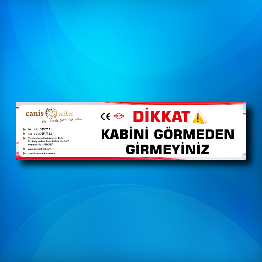 Asansör Uyarı Ve Güvenlik Etiketi