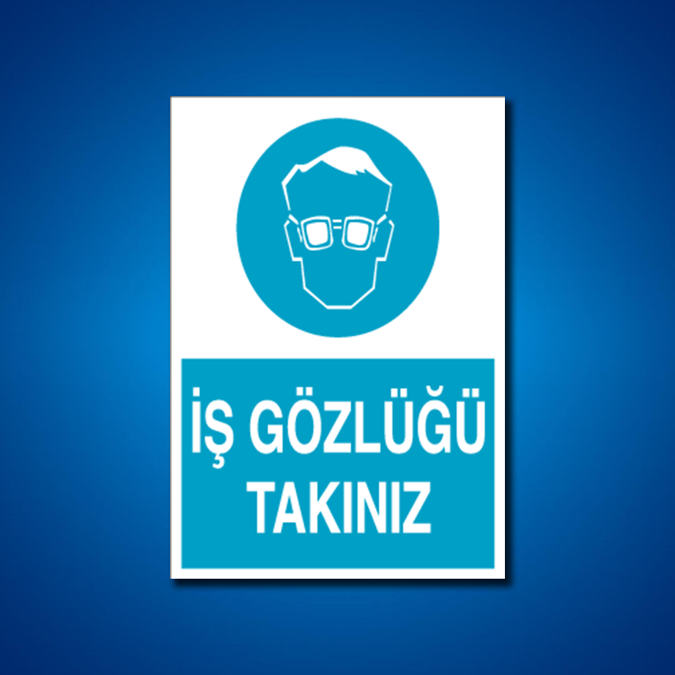 Göz Koruma İş Güvenliği Etiketleri