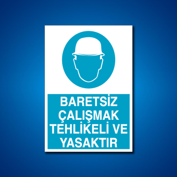 Kafa Koruma Baret İş Güvenliği Etiketleri