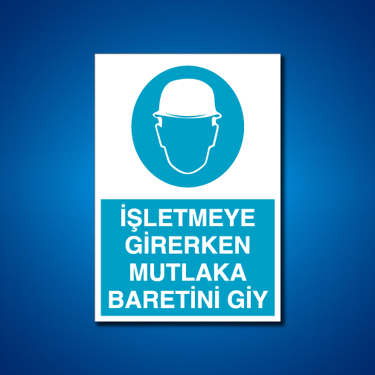 Kafa Koruma Baret İş Güvenliği Etiketleri