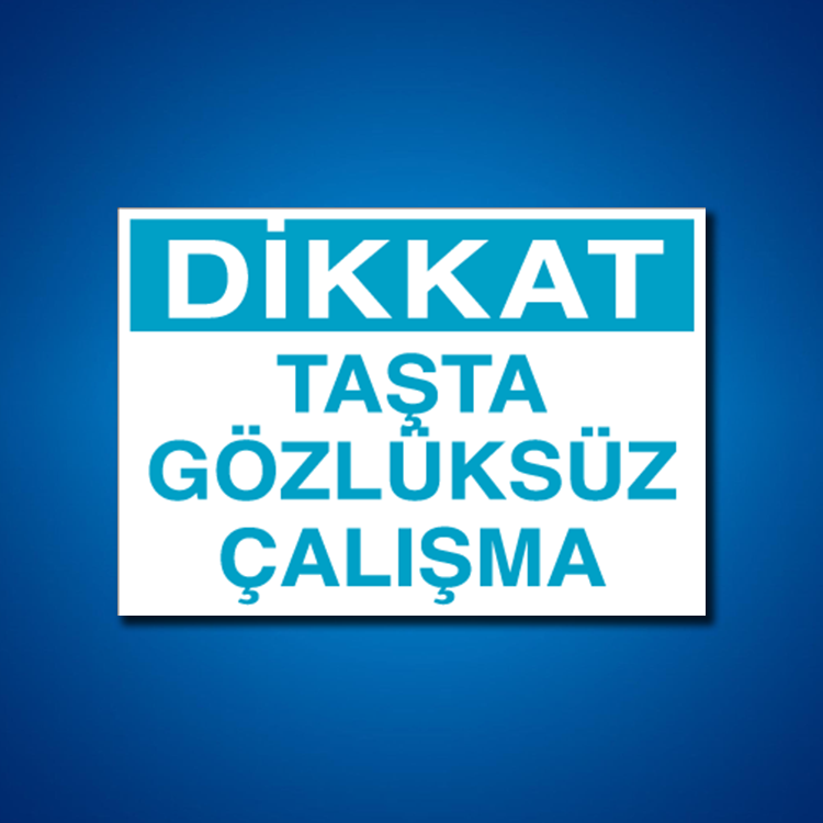 Göz Koruma İş Güvenliği Etiketleri