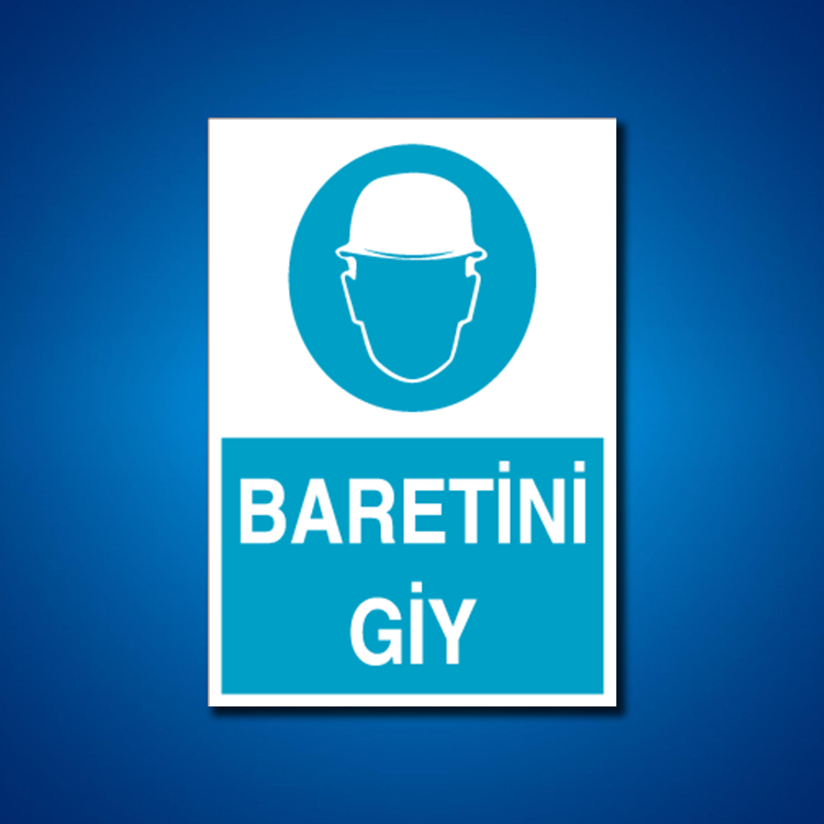Kafa Koruma Baret İş Güvenliği Etiketleri