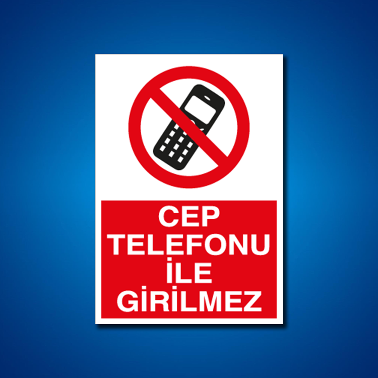 Cep Telefonu Ve Kamera İş Güvenliği Etiketi