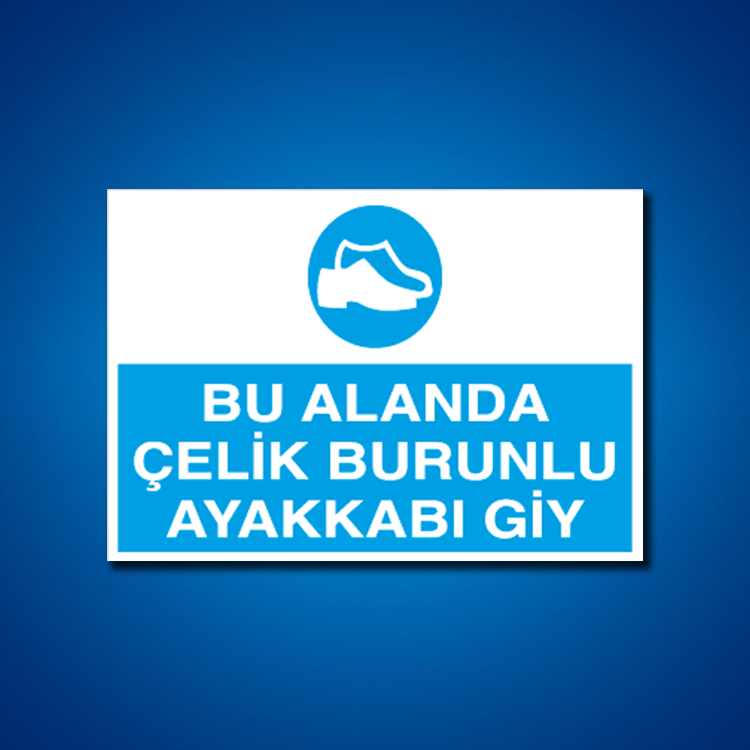 Ayak Koruma İş Güvenliği Etiketleri