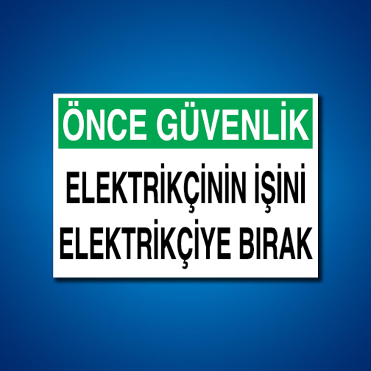 Elektrik İş Güvenliği Etiketleri