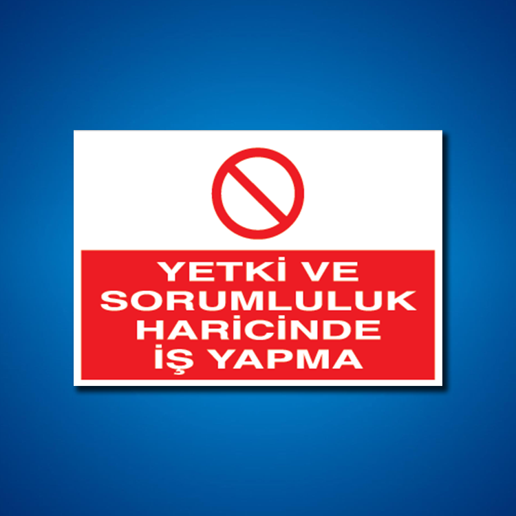 Vazife-Görev-Yetki İş Güvenliği Etiketleri