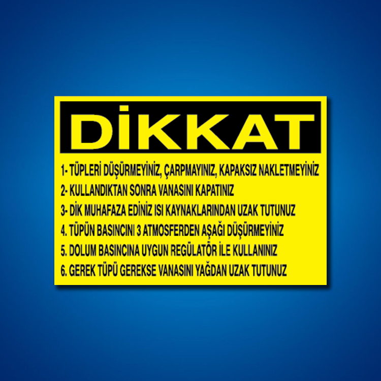 Tüpler İş Güvenliği Etiketi