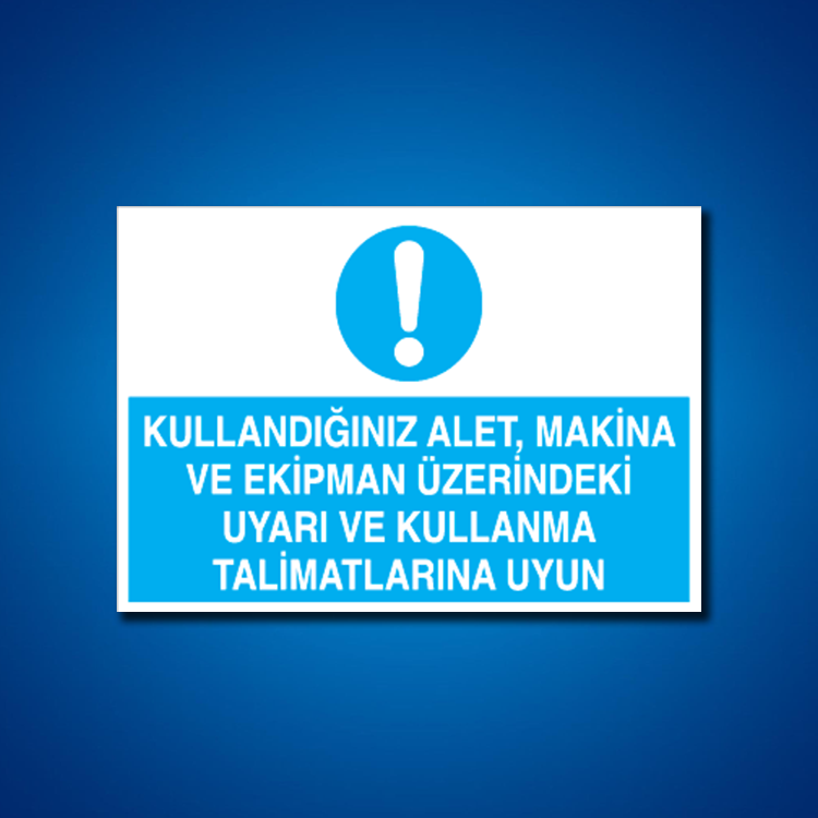 Makine İş Güvenliği Etiketleri