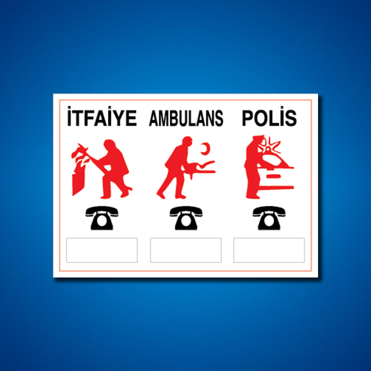 Yangınla Mücadele İş Güvenliği Etiketleri